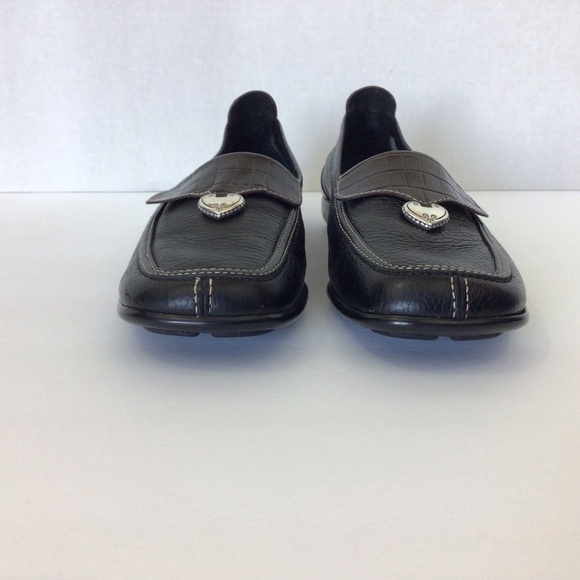 Brighton URSA Black Leather Loafers, 7M - Picture 3 of 9